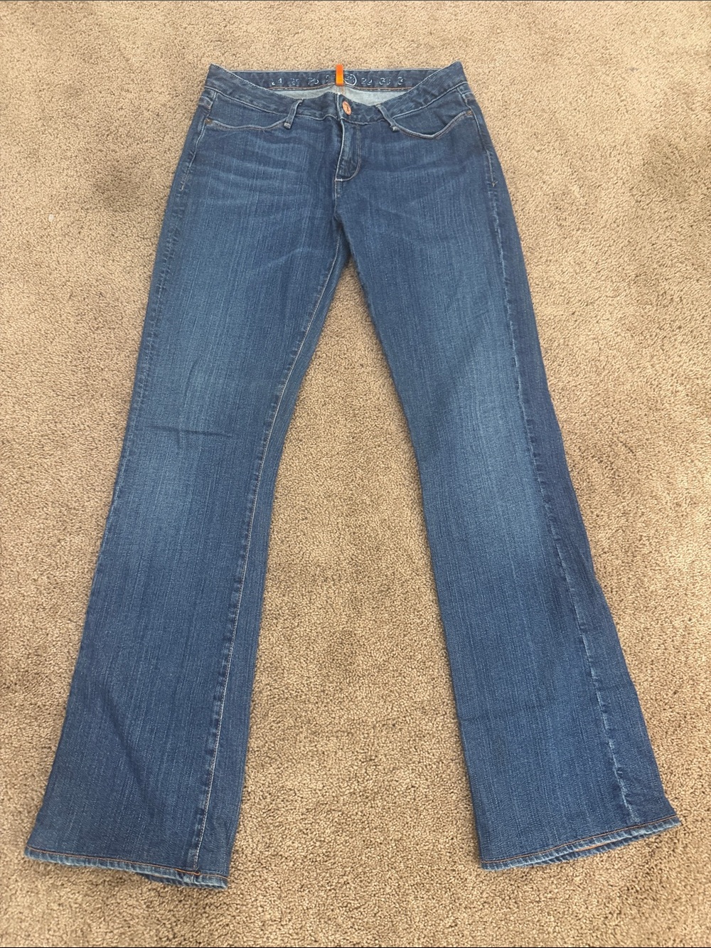 Earnest Sewn Women's Medium Blue Flared Wide Leg Jeans